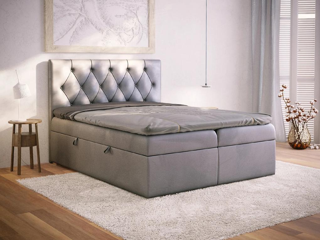Kontinentálna boxspring posteľ LANDA - farba na mieru - 120/140/160/180 Veľkosť postele: Pre matrac 160 x 200 cm