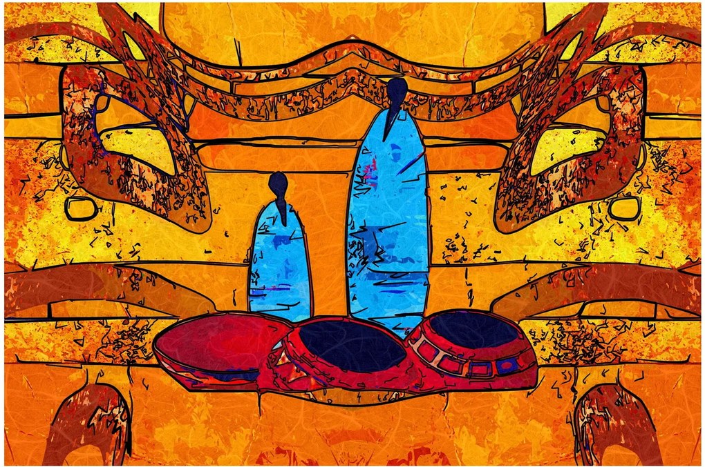 Obraz - Staroveká maľba (90x60 cm)