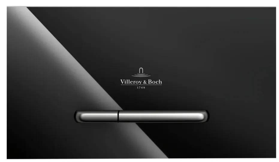 Villeroy & Boch ViConnect - Ovládacie tlačidlo k WC 300G, lesklé čierne sklo 922160RB