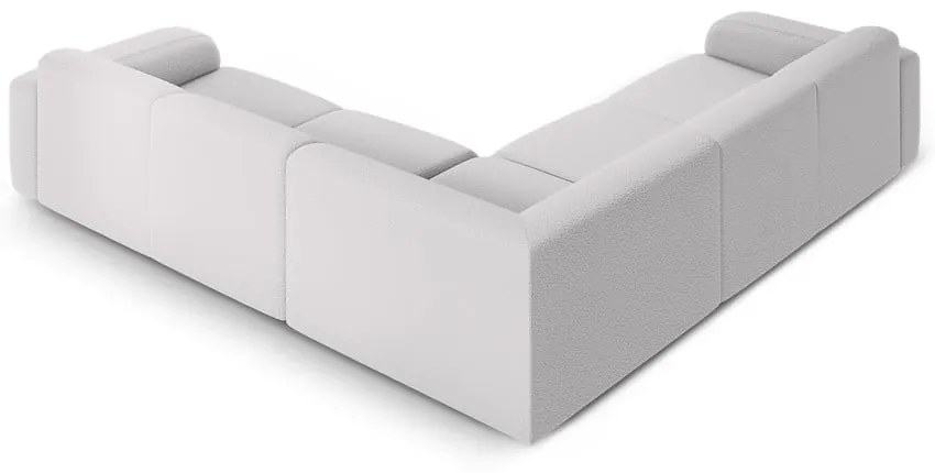 Svetlosivá rohová pohovka z textílie bouclé (variabilná/do L) Molino – Micadoni Home