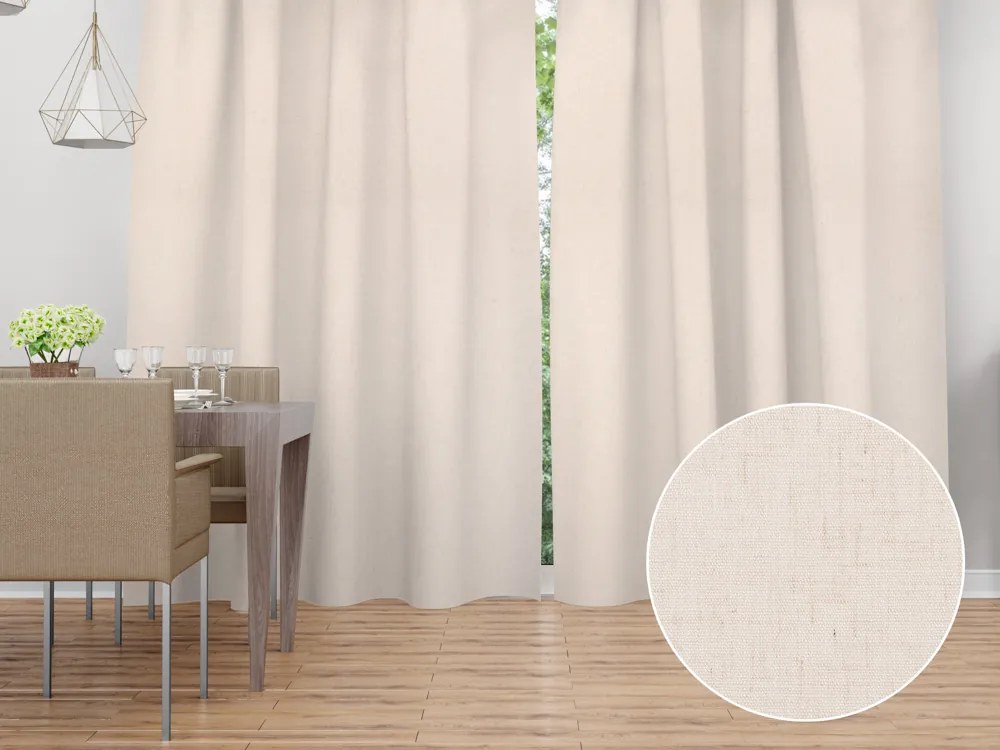 Biante Dekoračný záves PM-117 Svetlá režná - šírka 140 cm 140x140 cm