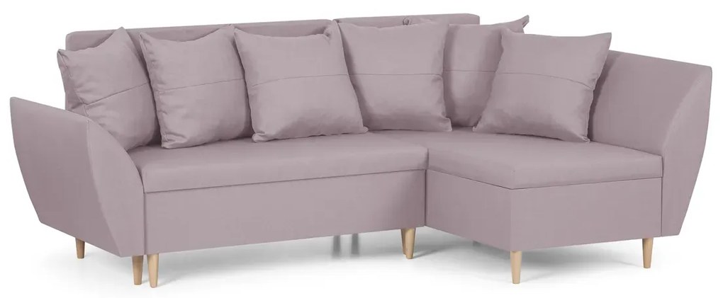 MEGA AKCE Rozkládací rohová sedací souprava ALEX Růžová