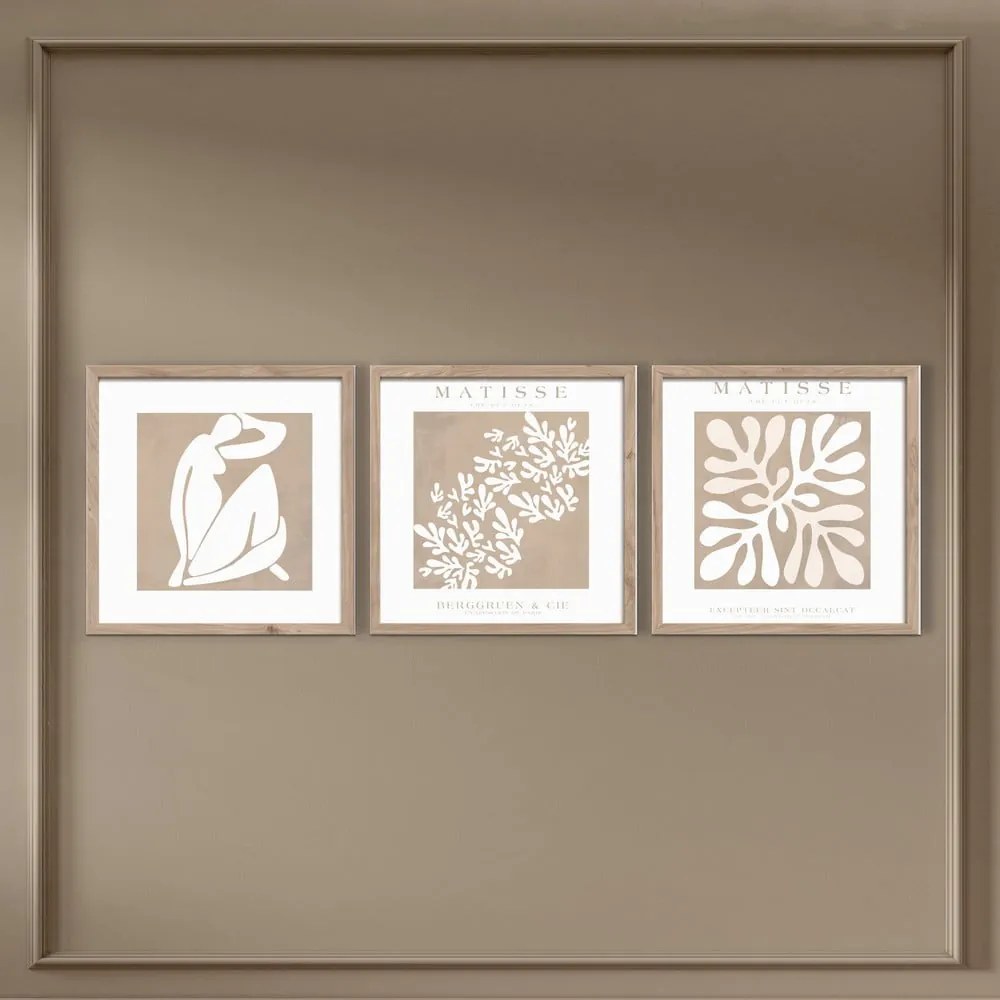 Obrazy v súprave 3 ks 30x30 cm Matisse – Styler