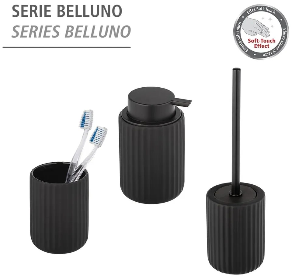 Čierna toaletná kefa Wenko Belluno