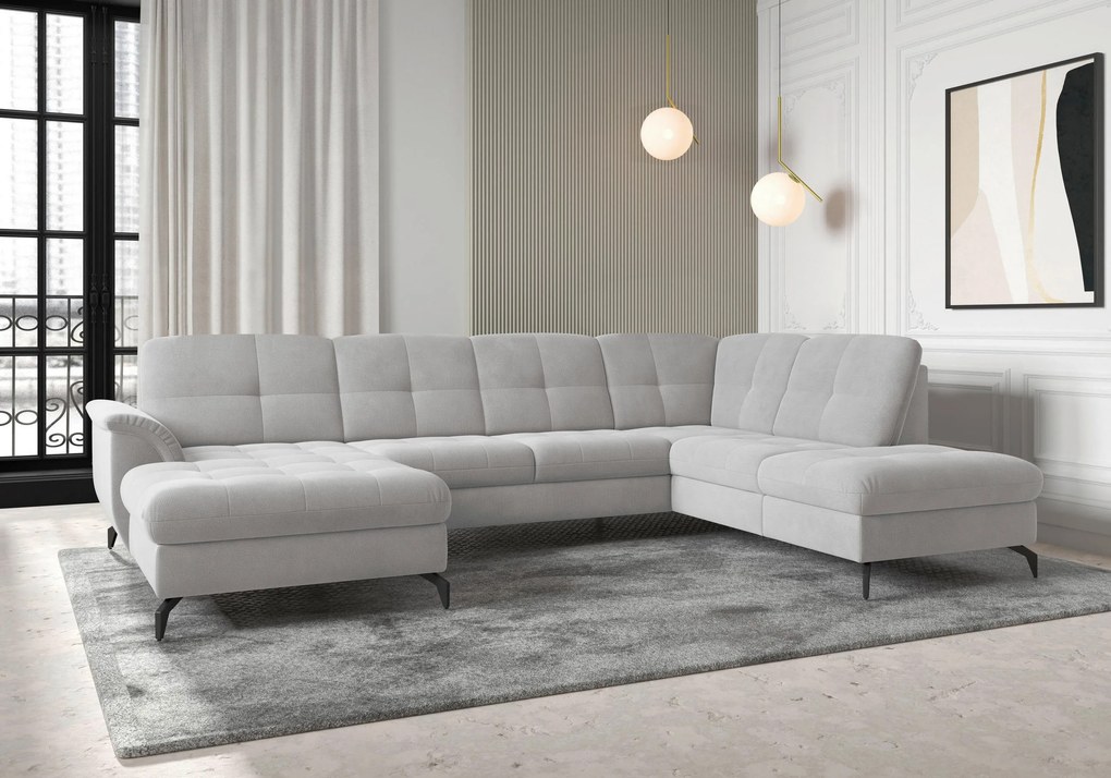 XXXLutz SEDACIA SÚPRAVA, textil, strieborná Sit & More - Sedačky - 00014401334N