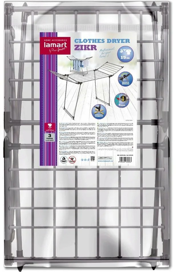 Lamart LT8104 sušiak na bielizeň Zikr, 15 m