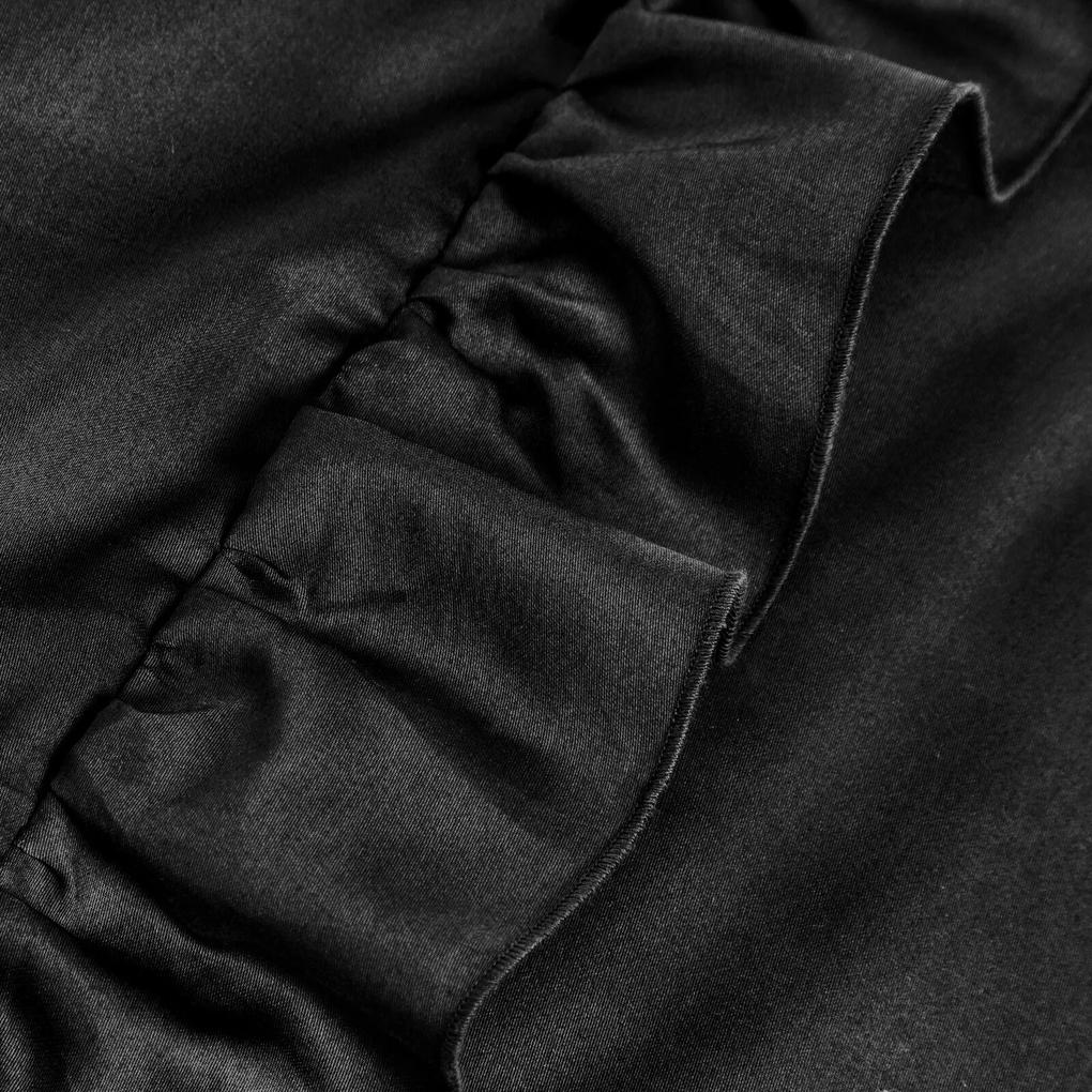 Posteľné obliečky saténové REINA 160 x 200cm , 2ks 70 x 80 cm čierna