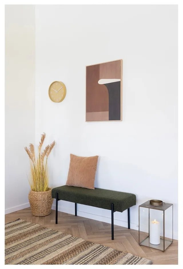 Tmavozelená lavica z textílie buklé Swindon – House Nordic