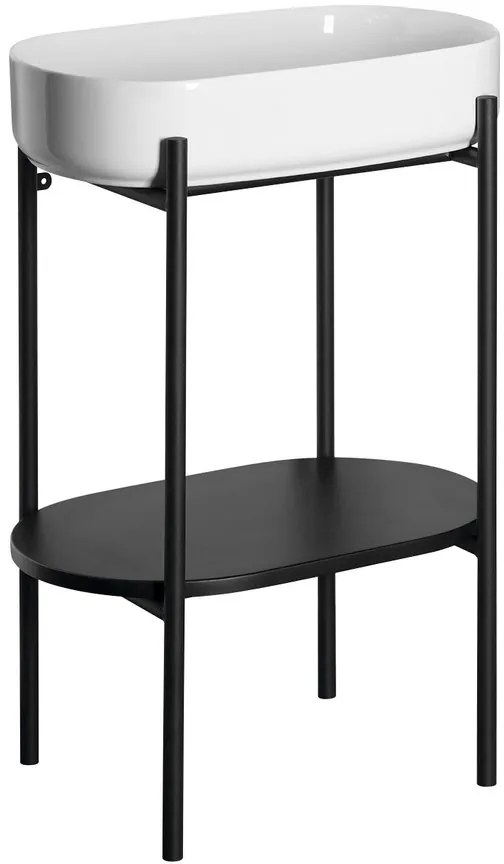 Sapho Sapho, PUNO podstavec s umývadlom 550x860x360mm, čierna, SKA570-2-01