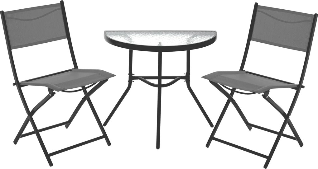 CH Súprava balkónového nábytku Scalp - sivá