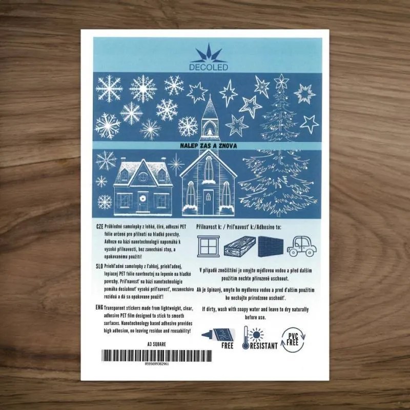 DECOLED Dekorativní polep do oken A4 symboly