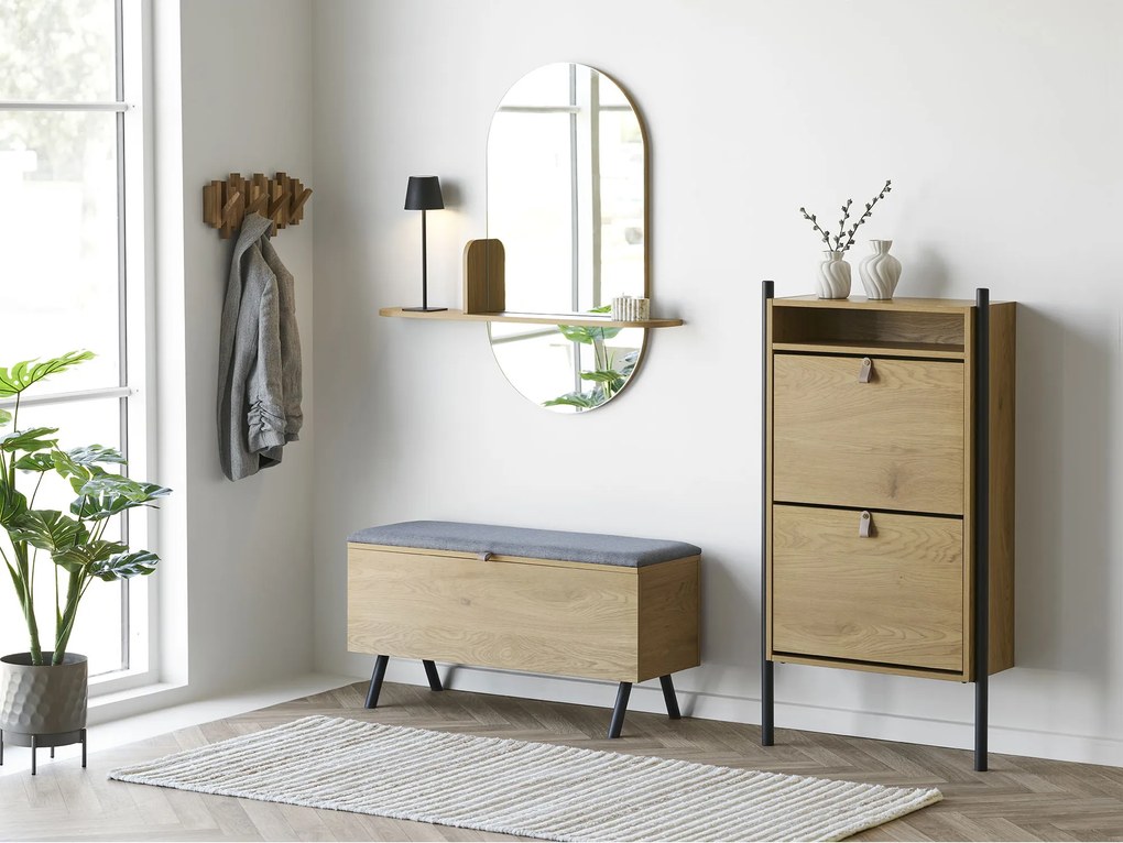 Skrinka na topánky Basilina 3 (prírodná). Akcia -9%. Vlastná spoľahlivá doprava až k Vám domov. 1147509