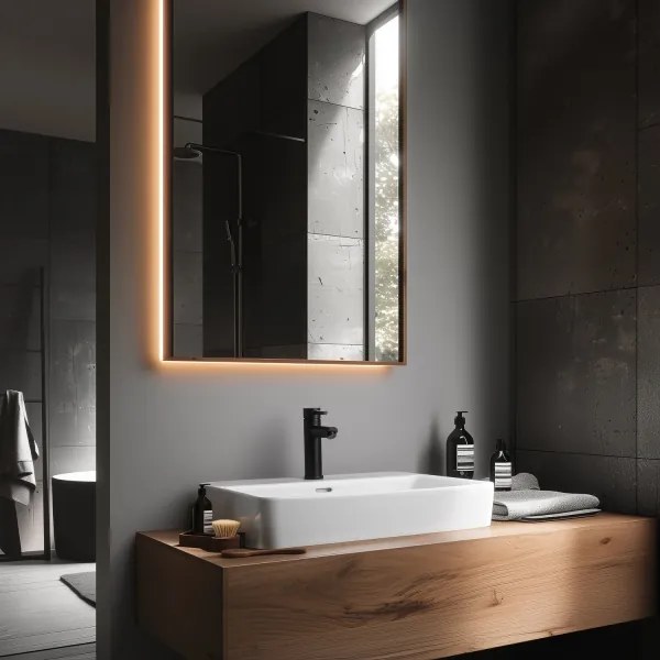 BATH DELUXE 28-017-03-02-02 - Umývadlová batéria RINGSTED 17,8 cm matná čierna