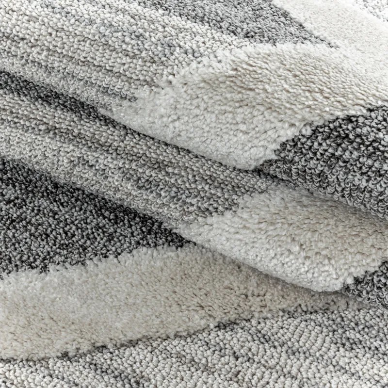 Ayyildiz, Kusový koberec Pisa 4709 Grey kruh, 80x80 (priemer) kruh, šedá, obývacia izba