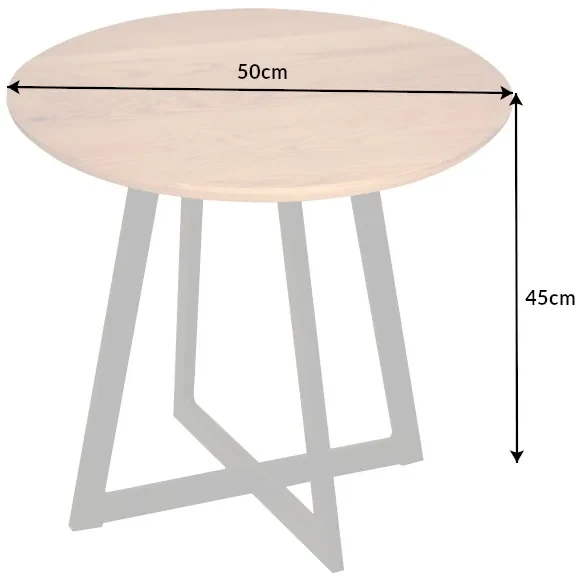 Dizajnový odkladací stolík Hansa 50 cm dub
