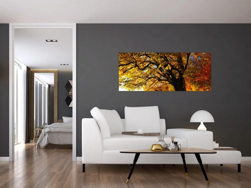 Obraz jesenného stromu (120x50 cm)