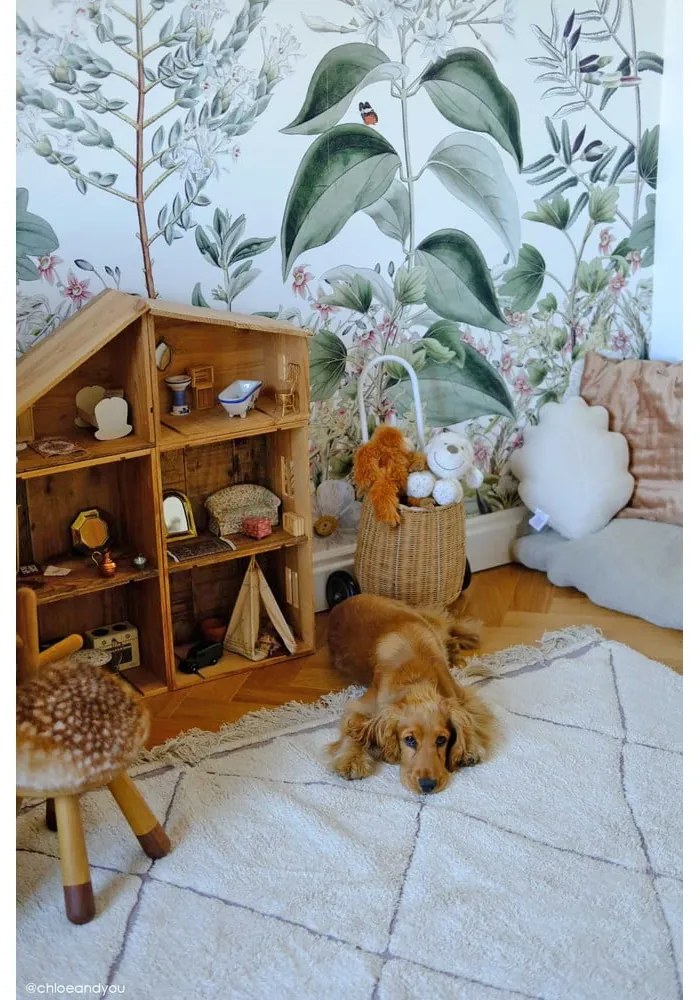 Krémový prateľný ručne tkaný bavlnený koberec 140x200 cm Bereber – Lorena Canals