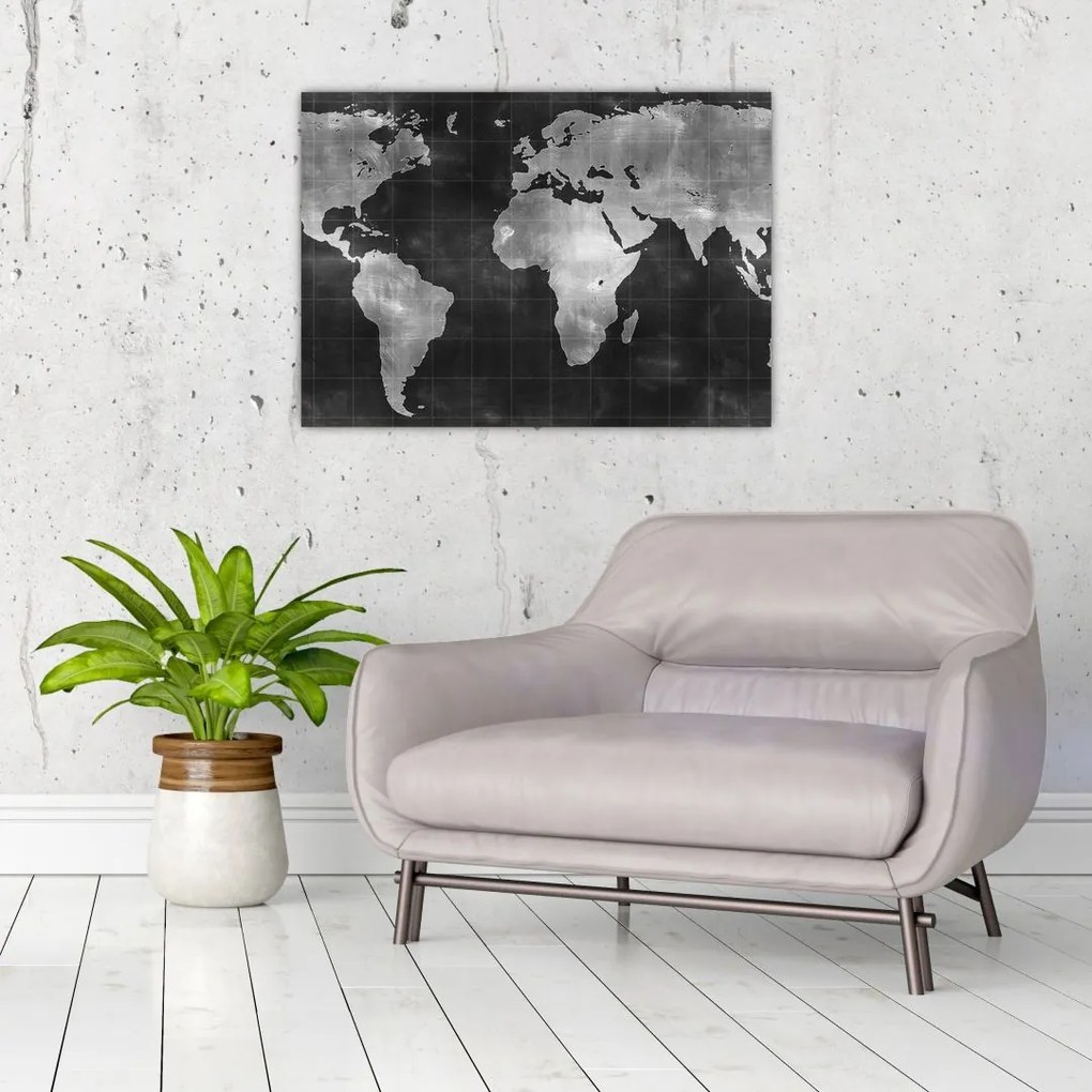 Obraz - Mapa sveta (70x50 cm), 40 ďalších rozmerov