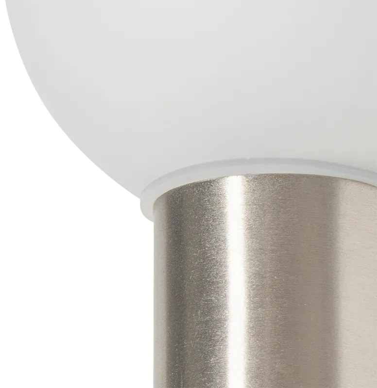 Moderná nástenná lampa oceľ IP44 - Cederic Up