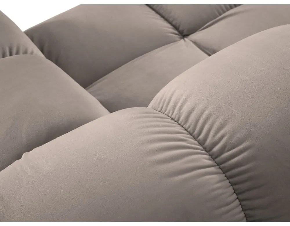 Svetlohnedá zamatová modulárna rohová pohovka (variabilná) Bellis – Micadoni