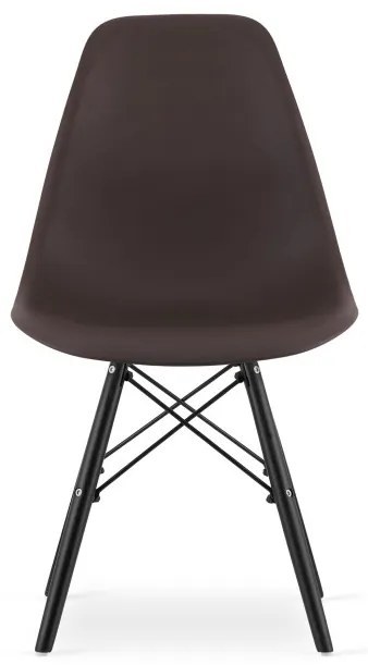 Set troch jedálenských stoličiek OSAKA kávové (čierne nohy) (3ks)