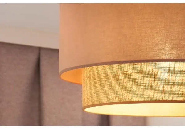 Duolla - Prisadený luster  BOHO 1xE27/15W/230V pr. 45 cm béžová/hnedá