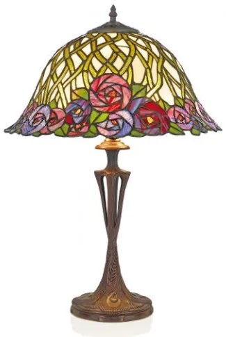 Stolná lampa Tiffany ROSES 60*Ø40
