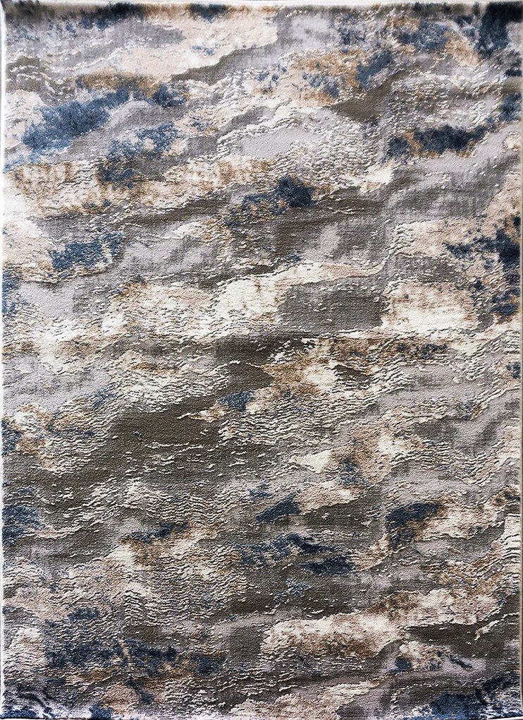 Koberec Mitra 3001 NAVY – námornícky modrý s dekoratívnym vzorom Rozmer: 140x190 cm