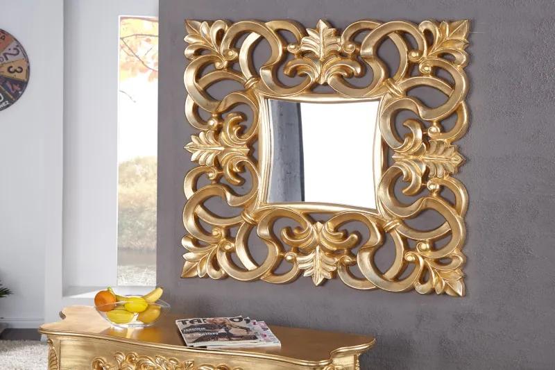 Nástenné zrkadlo Venice zlaté - vintage 75cm