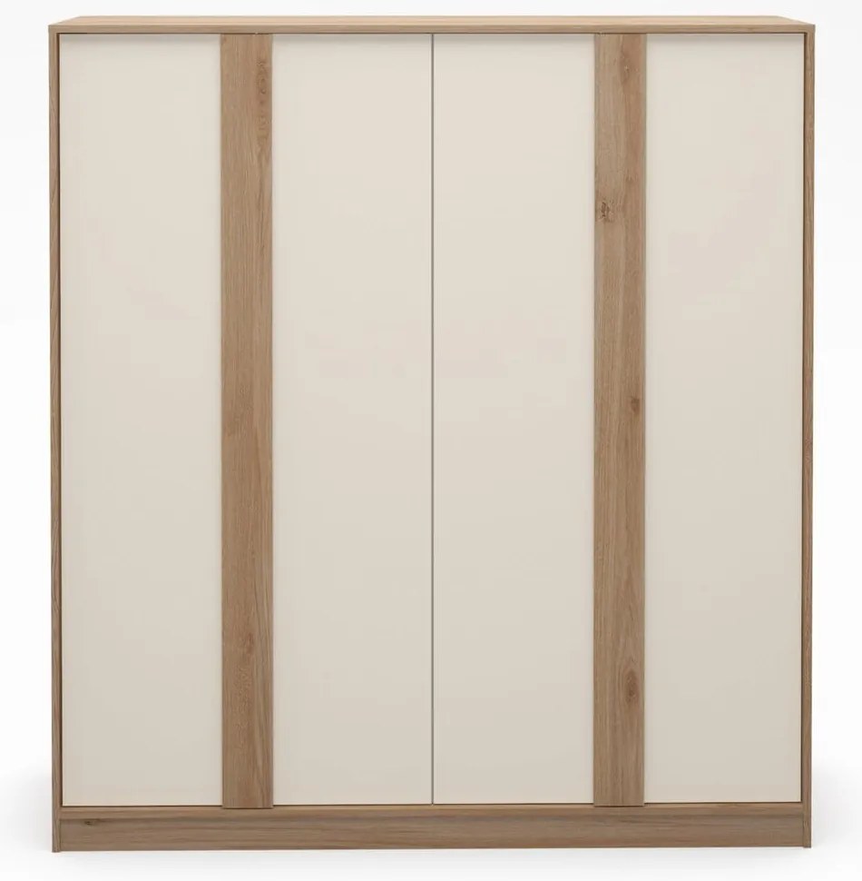 Šatníková skriňa v dekore duba v krémovo-prírodnej farbe 180x197,5x53 cm Dennis – Marckeric