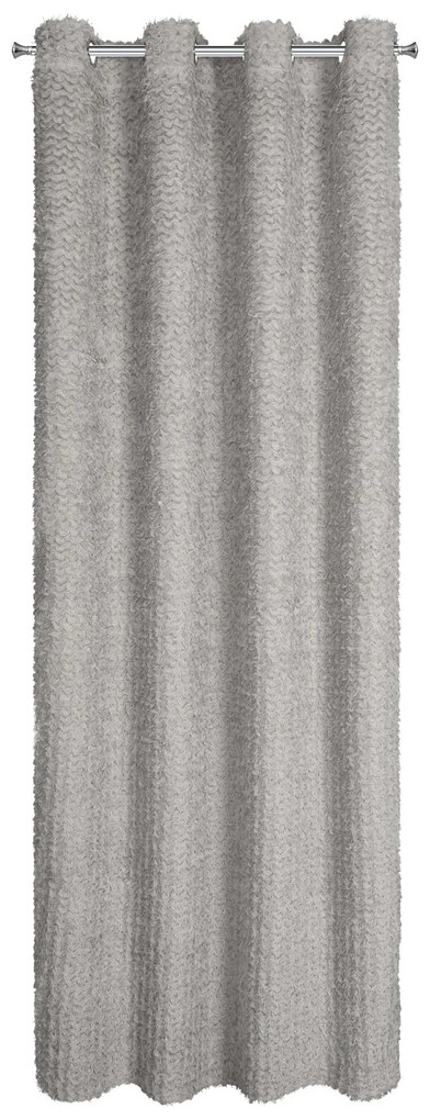 ZÁVES NA KRÚŽKOCH EVA MINGE TIFFANY 135X250 CM STRIEBORNÁ