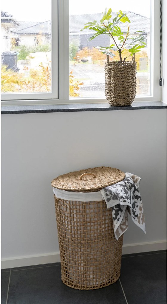 Kôš na bielizeň Plameria (prírodná + biela). Akcia -10%. Vlastná spoľahlivá doprava až k Vám domov. 1147010