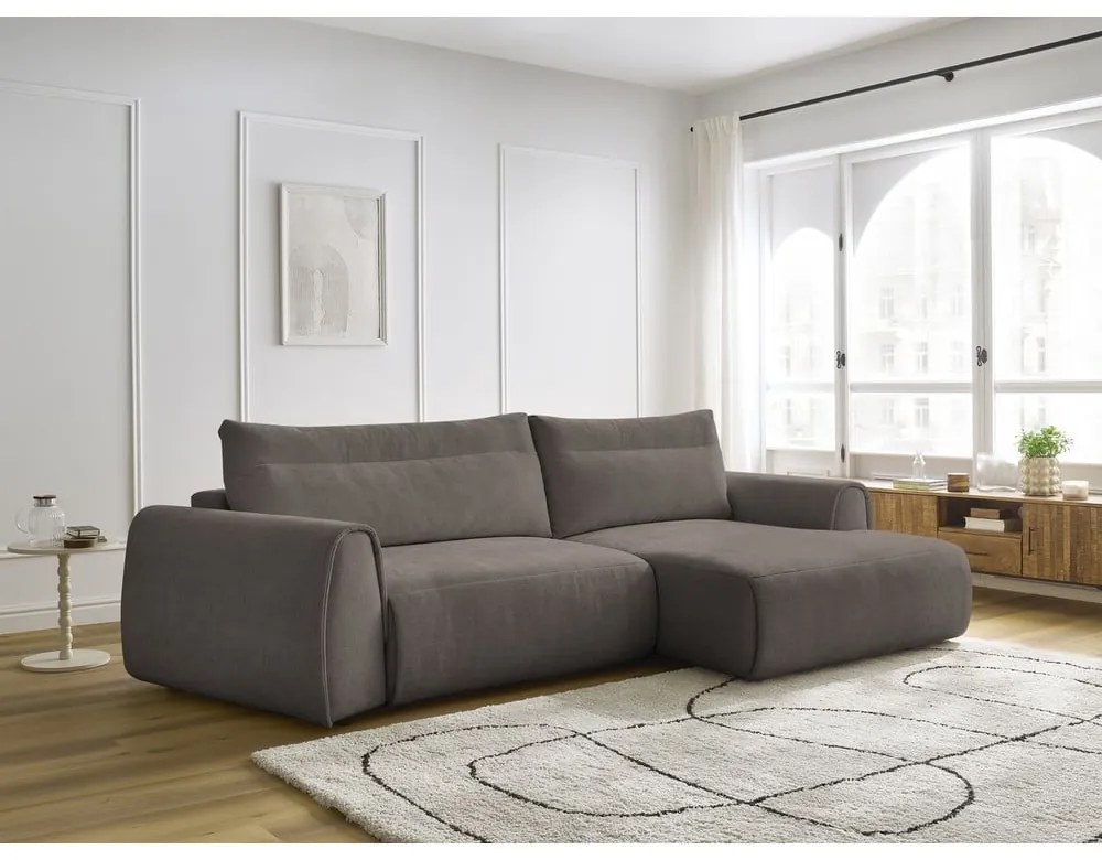 Hnedá rohová pohovka Aden – Bobochic Paris