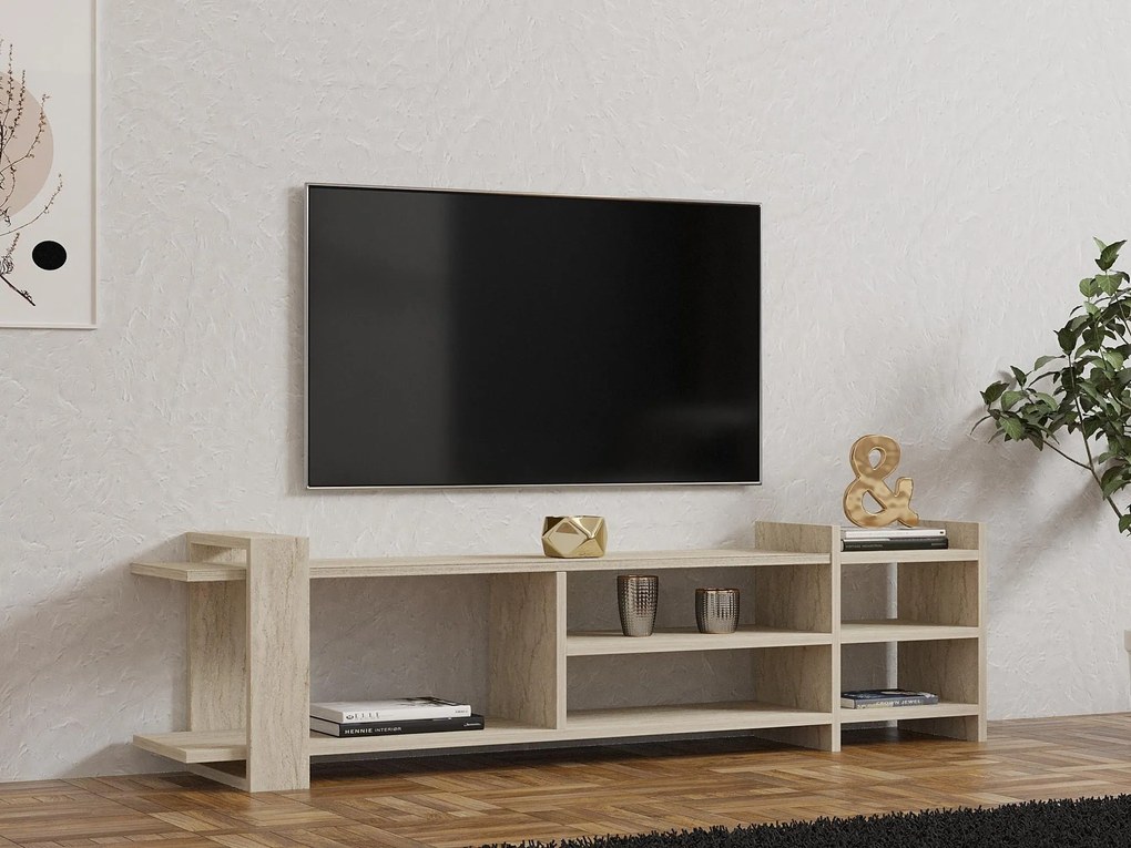 TV stolík/skrinka Zephir (travertín). Akcia -13%. Vlastná spoľahlivá doprava až k Vám domov. 1101329