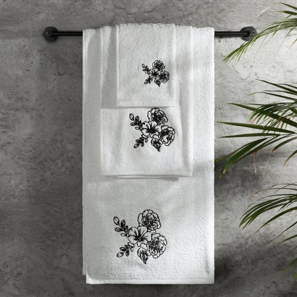 FROTÉ UTERÁK MELANI SADA 1KS 30X50 CM, 1KS 50X90 CM, 1KS 70X140 CM BIELA