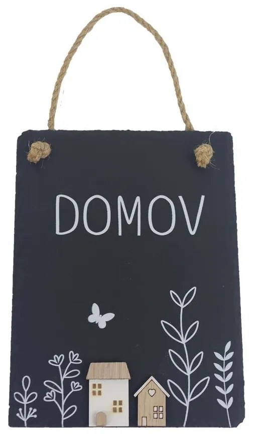 Bridlicová tabuľka s nápisom DOMOV X6753