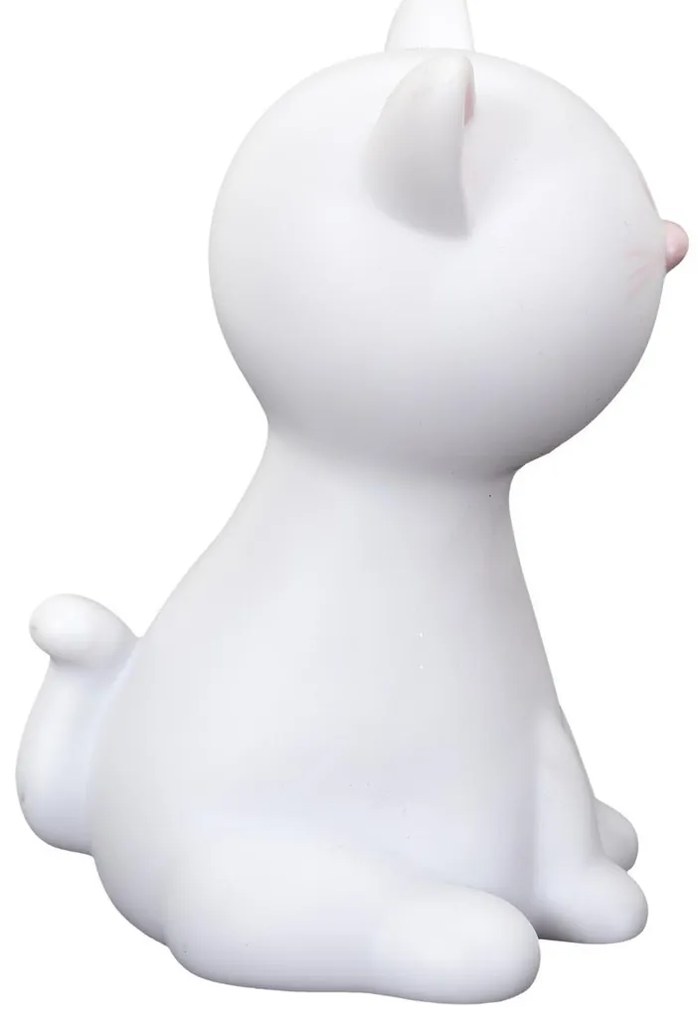 LED detské nočné svetlo CATTY 19cm, biela