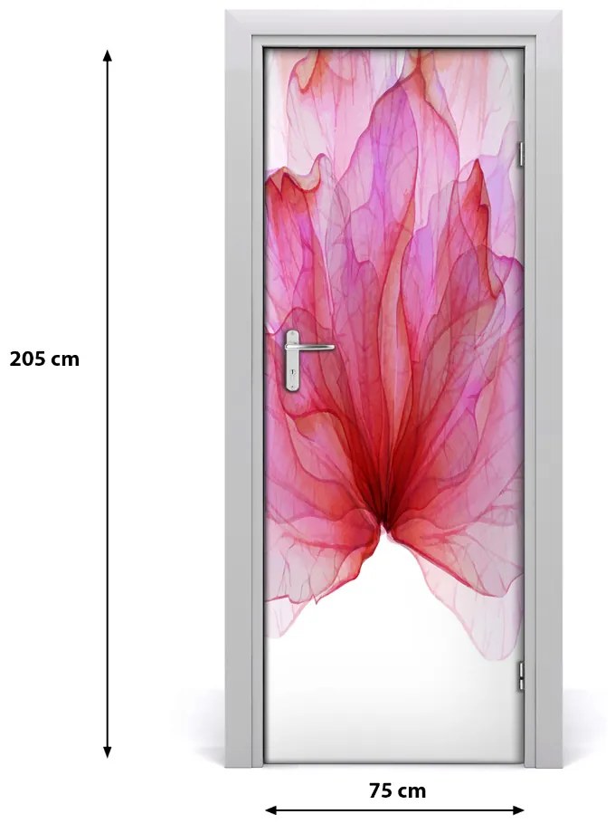 Samolepiace fototapety na dvere ružový kvet 75x205 cm