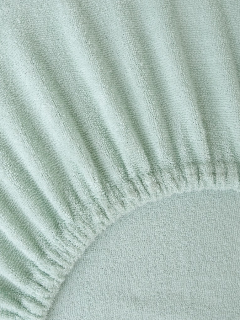 Froté plachta do postieľky 60 × 120 cm - mätová