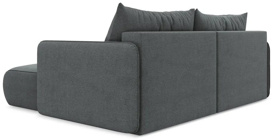 Sivá rozkladacia/s úložným priestorom rohová pohovka (pravý roh) Nanea – Makamii