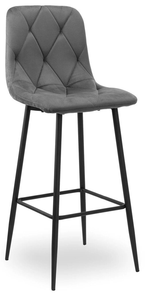 Barová stolička KINGSTON sivá