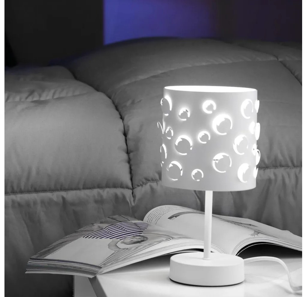 ONLI - Stolová lampa BOLLICINE 1xE14/6W/230V 22 cm biela