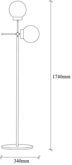 Stojacia lampa MUDONI 2xE27/40W/230V