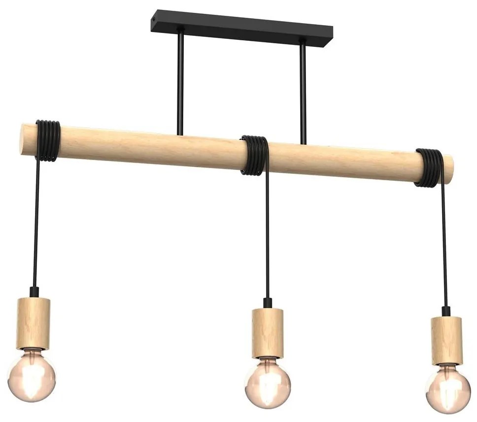 Prisadený luster VIGA 3xE27/60W/230V drevo