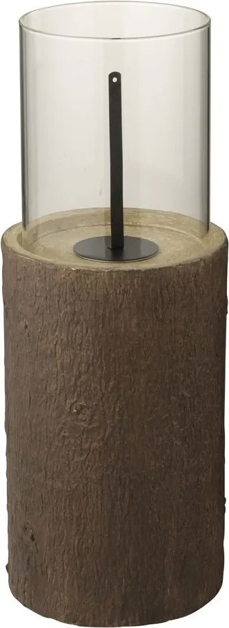 Hnedý biokrb v tvare kmeňa stromu Brasero Trunk - Ø 23*65 cm