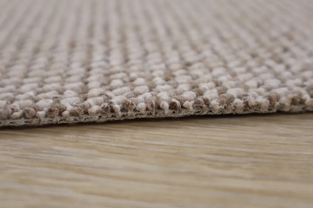 Spoltex, Metrážny koberec Texas 13 béžový, na mieru, šíře 4m, béžová, filc, chodba / predsieň