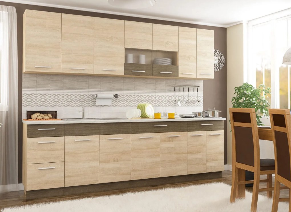 Kuchynská zostava 260 TATIANA, dub sonoma-dub truffel