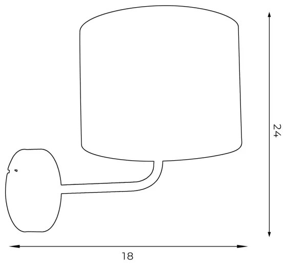 Nástenná lampa ARDEN 1xE27/60W/230V zelená/zlatá