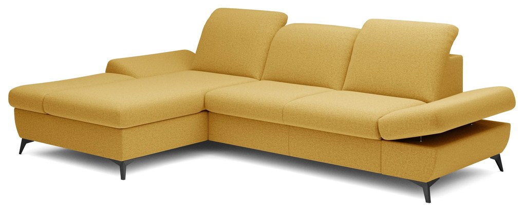 Rohová sedacia súprava Harpie (horčicová) (L). Akcia -10%. Vlastná spoľahlivá doprava až k Vám domov. 1097986