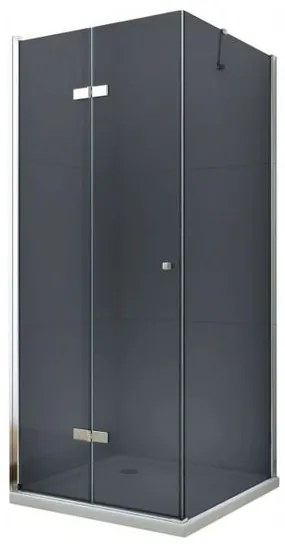 Mexen Lima, sprchovací kút 80 (dvere) x 60 (stena) cm, 6mm šedé sklo, chrómový profil, 856-080-060-01-40